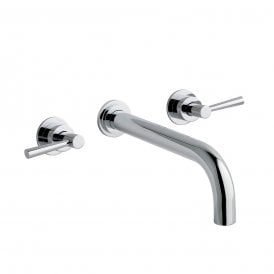 Eastbrook Prado Lever 3 Hole Wall Mounted Bath Filler Chrome   79.0038