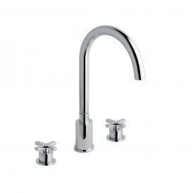 Eastbrook Prado Star 3 Hole Bath Filler Chrome   79.0046