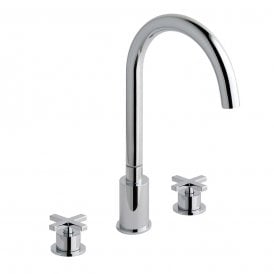Eastbrook Prado Star 3 Hole Deck Basin MIxer Chrome   79.0045