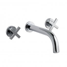 Eastbrook Prado Star 3 Hole Wall Mounted Basin Mixer Chrome   79.0047