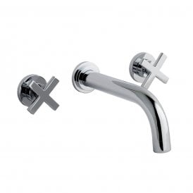 Eastbrook Prado Star 3 Hole Wall Mounted Basin Mixer Chrome   79.0047