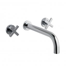 Eastbrook Prado Star 3 Hole Wall Mounted Bath Filler Chrome   79.0048
