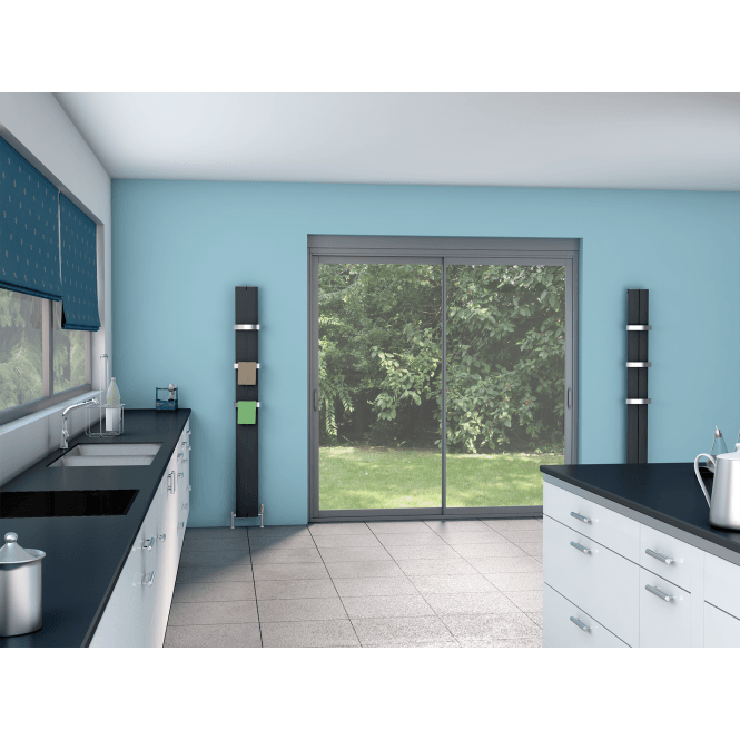 Eastbrook  Preston 1200mm x 185mm Aluminium Radiator Matt Anthracite   89.0792