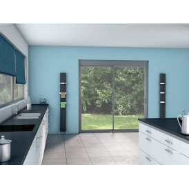 Eastbrook Preston 1200mm x 185mm Aluminium Radiator Matt Anthracite   89.0792
