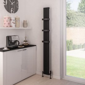 Eastbrook Preston 1800mm x 185mm Aluminium Radiator Matt Black   89.0163