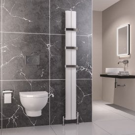 Eastbrook Preston 1800mm x 185mm Aluminium Radiator Matt White   89.0161