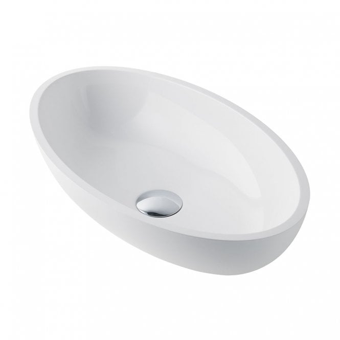 Eastbrook  Pricilla 51cm x 30cm Cast Marble Sit On Basin White   51.031