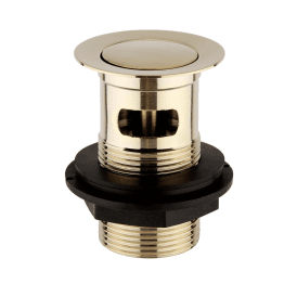 Eastbrook Push Button Basin Waste Brushed Brass   98.3002
