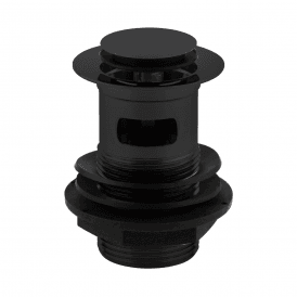 Eastbrook Push Button Basin Waste Matt Black   98.3001