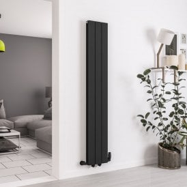 Eastbrook Queenswood 1800mm x 291mm Aluminium Radiator Matt Black   81.0285