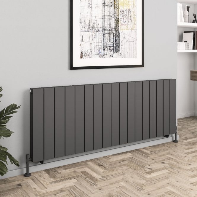 Eastbrook  Queenswood 600mm x 1649mm Aluminium Radiator Matt Anthracite   81.0284