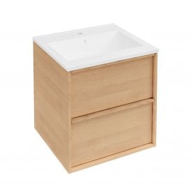 Eastbrook Ravensbourne 500mm Wall Hung Drawer Unit Natural Oak   72.0001