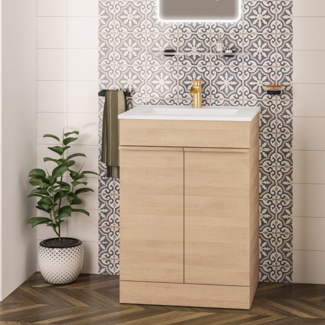 Eastbrook  Ravensbourne 600mm Floor Standing Door Unit Natural Oak   72.0007