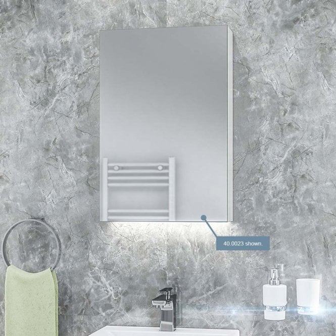 Eastbrook  Ravini 400mm x 600mm x 120mm 1 Door Mirror Cabinet White   40.0022