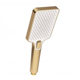 Eastbrook Rectangular 3 Function Shower Handset Brushed brass 60.2032