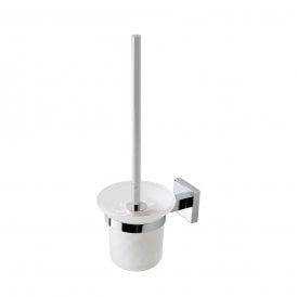 Eastbrook Rimini Glass Brush Holder Chrome   52.112