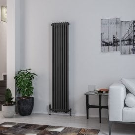 Eastbrook Rivassa 2 Column Radiator 1800mm x 383mm Matt Anthracite   81.0019