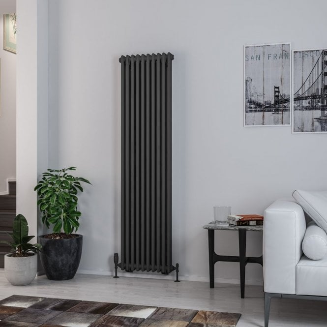 Eastbrook  Rivassa 2 Column Radiator 1800mm x 473mm Matt Anthracite   81.0020