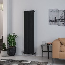 Eastbrook Rivassa 2 Column Radiator 1800mm x 473mm Matt Black   81.0221