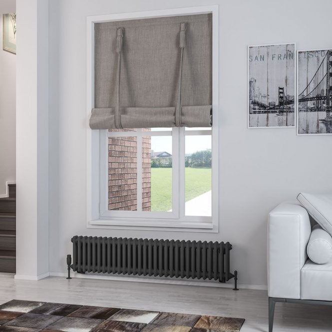 Eastbrook  Rivassa 2 Column Radiator 300mm x 1373mm Matt Anthracite   81.0022