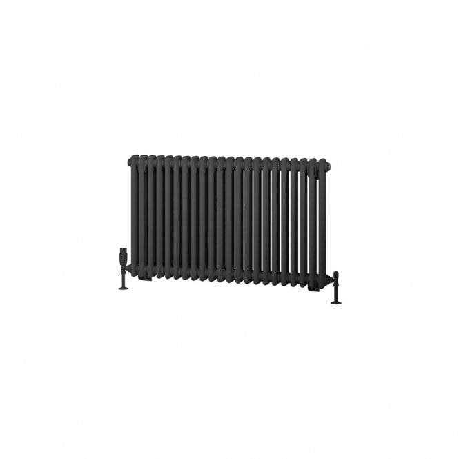 Eastbrook  Rivassa 2 Column Radiator 600mm x 1010mm Matt Anthracite   81.0090