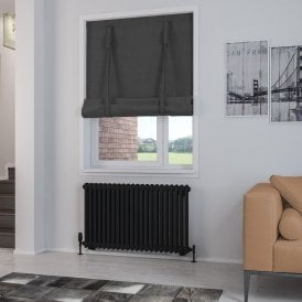 Eastbrook Rivassa 2 Column Radiator 600mm x 1010mm Matt Black   81.0216