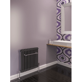 Eastbrook Rivassa 2 Column Radiator 600mm x 428mm Matt Anthracite   81.0046