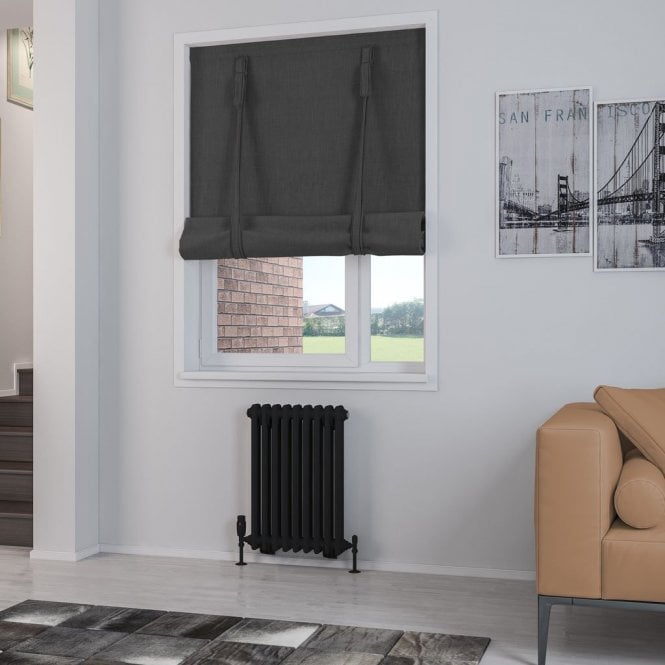 Eastbrook  Rivassa 2 Column Radiator 600mm x 428mm Matt Black   81.0210