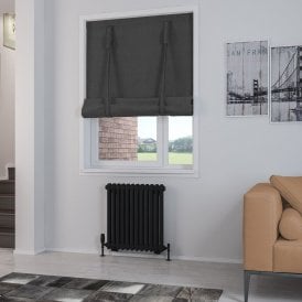 Eastbrook Rivassa 2 Column Radiator 600mm x 563mm Matt Black   81.0213