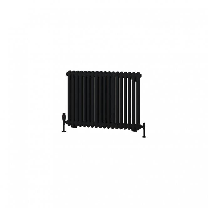 Eastbrook  Rivassa 2 Column Radiator 600mm x 833mm Matt Black   81.0215