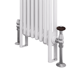Eastbrook Rivassa 2 Column Radiator Feet (Pair) White   81.0034