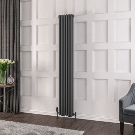 Eastbrook Rivassa 3 Column Radiator 1800mm x 293mm Matt Anthracite   81.0026