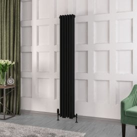 Eastbrook Rivassa 3 Column Radiator 1800mm x 293mm Matt Black   81.0234