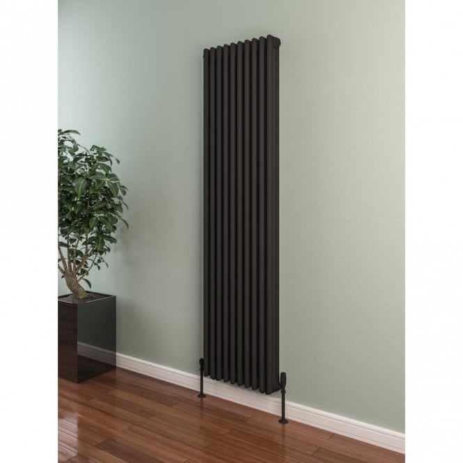 Eastbrook  Rivassa 3 Column Radiator 1800mm x 383mm Matt Anthracite   81.0027