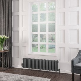 Eastbrook Rivassa 3 Column Radiator 300mm x 1148mm Matt Anthracite   81.0029