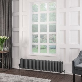 Eastbrook Rivassa 3 Column Radiator 300mm x 1373mm Matt Anthracite   81.0030