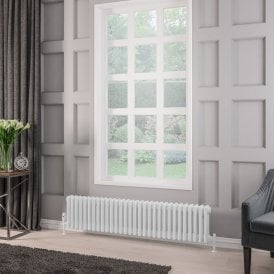 Eastbrook Rivassa 3 Column Radiator 300mm x 1373mm White   81.0014