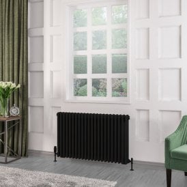 Eastbrook Rivassa 3 Column Radiator 600mm x 1010mm Matt Black   81.0231