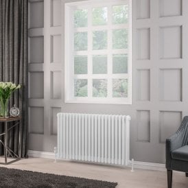 Eastbrook Rivassa 3 Column Radiator 600mm x 1010mm White   81.0079