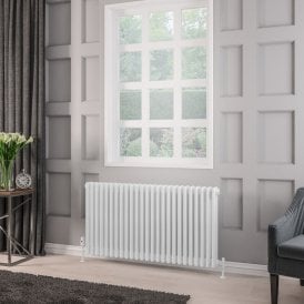 Eastbrook Rivassa 3 Column Radiator 600mm x 1148mm White   81.0017