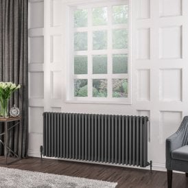 Eastbrook Rivassa 3 Column Radiator 600mm x 1460mm Matt Anthracite   81.0093