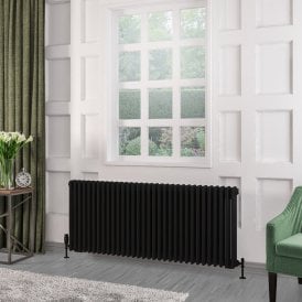 Eastbrook Rivassa 3 Column Radiator 600mm x 1460mm Matt Black   81.0233