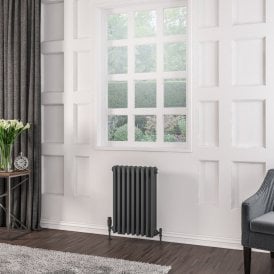 Eastbrook Rivassa 3 Column Radiator 600mm x 428mm Matt Anthracite   81.0050