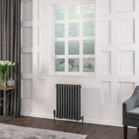 Eastbrook Rivassa 3 Column Radiator 600mm x 473mm Matt Anthracite   81.0051