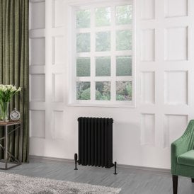 Eastbrook Rivassa 3 Column Radiator 600mm x 473mm Matt Black   81.0226
