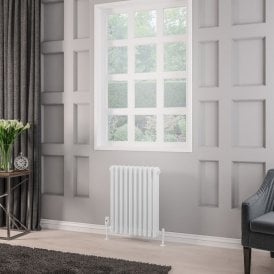 Eastbrook Rivassa 3 Column Radiator 600mm x 473mm White   81.0043