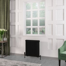 Eastbrook Rivassa 3 Column Radiator 600mm x 563mm Matt Black   81.0228