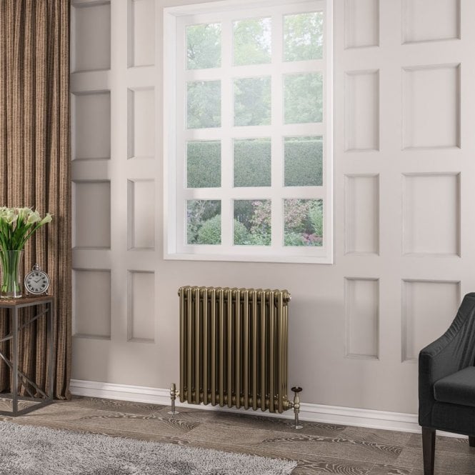 Eastbrook  Rivassa 3 Column Radiator 600mm x 608mm Bronze Effect   81.0115