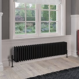 Eastbrook Rivassa 4 Column Radiator 300mm x 1373mm Matt Black   81.0239