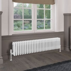 Eastbrook Rivassa 4 Column Radiator 300mm x 1373mm White   81.0069